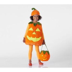 WORN ONCE! Pottery Barn Kids Glow-in-the-Dark Pumpkin Halloween Costume